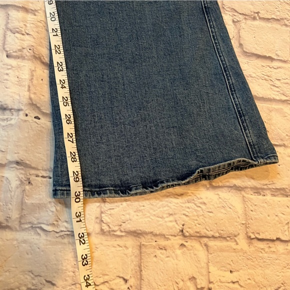 Mother Denim jeans Tab Roller skimp wide leg high waist bell A blue 29 - Picture 5 of 8